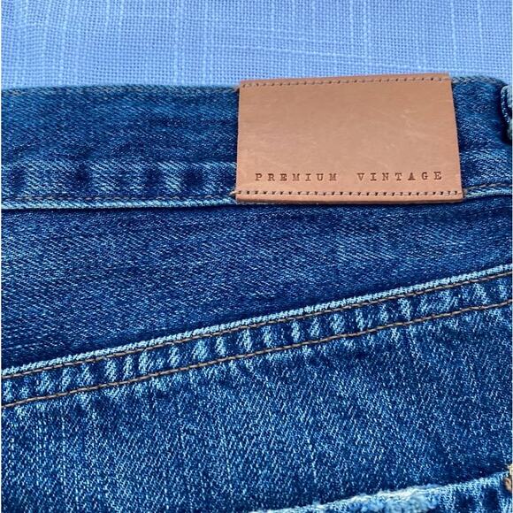 New Citizens of Humanity Premium Vintage Blue Cut Off Denim Jean Mini Skirt 28 - Picture 10 of 12